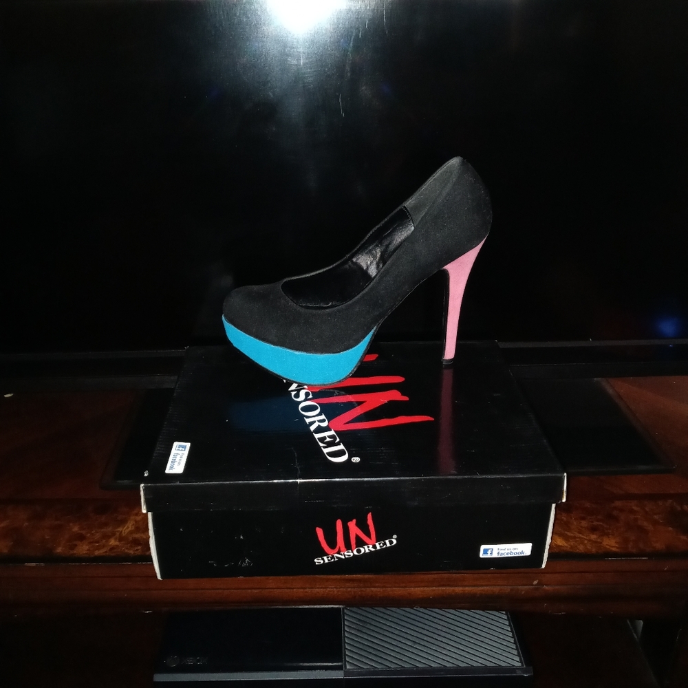 Color block heels